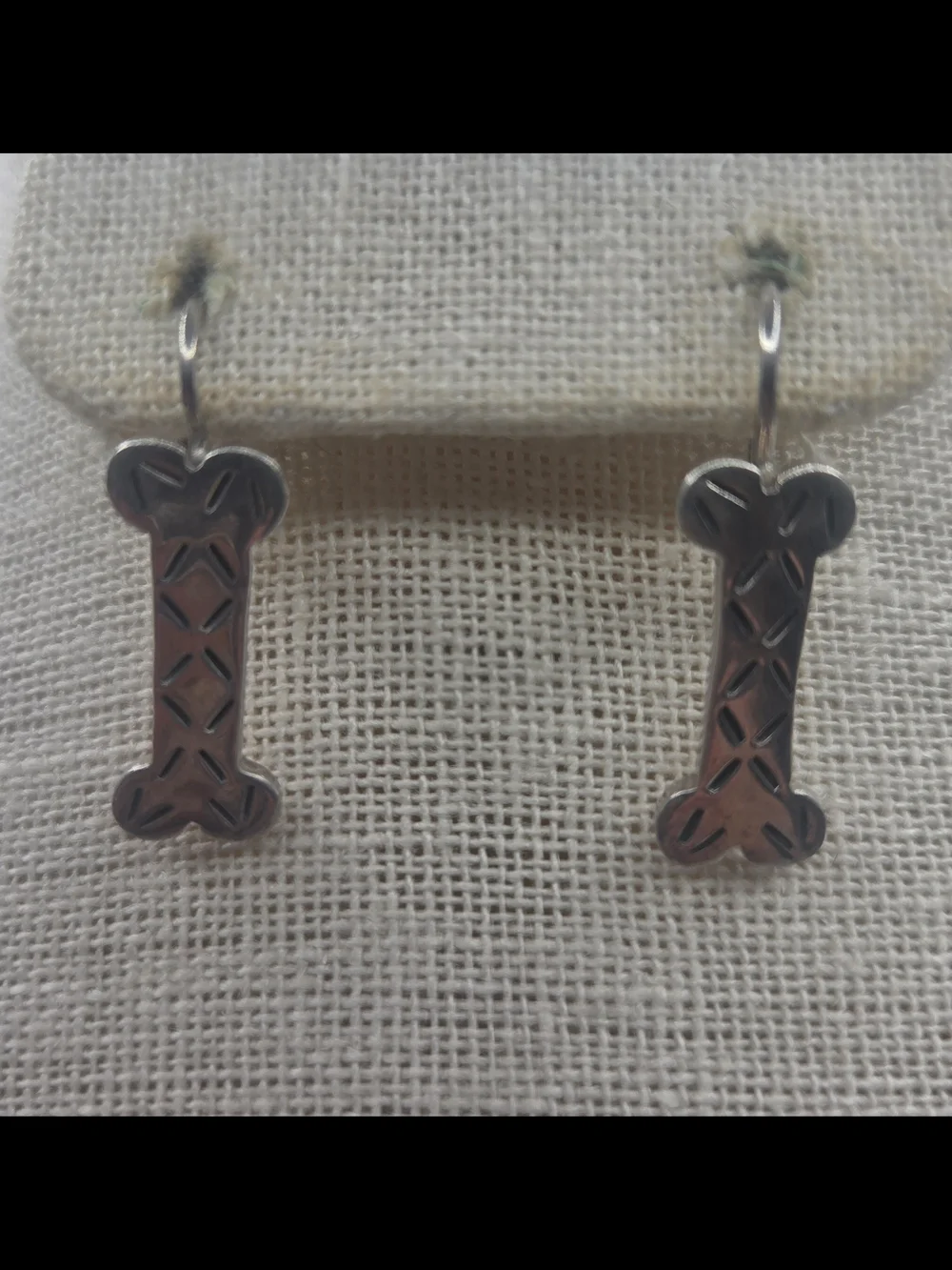 Sterling Silver Bone Dangle Earrings -925 Mexico Silver